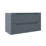 ICO Bath Coda Rippled 36″ Two Drawer Wall-Mounted Vanity