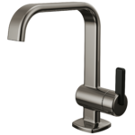 Brizo Allaria single handle bathroom faucet in Matte Black / Brilliance® Black Onyx