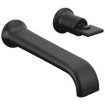 Brizo Allaria wall mount faucet in Matte Black with Knob handle