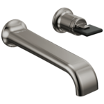 Brizo Allaria wall mount faucet in Brilliance® Black Onyx with Knob - Black handle