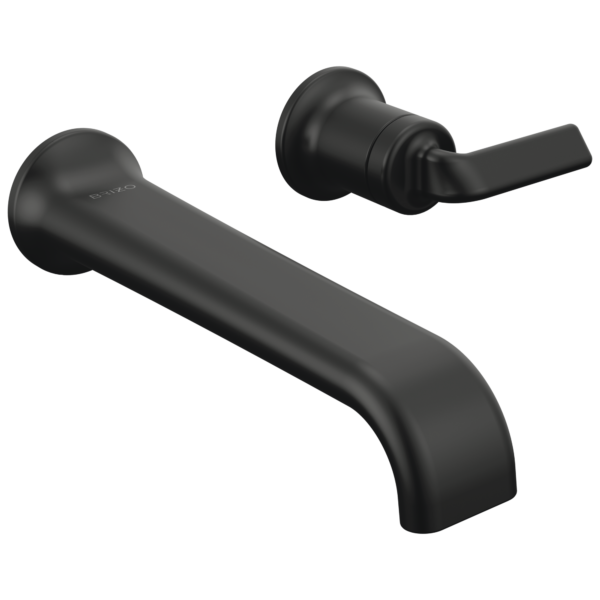 Brizo Allaria wall mount faucet in Matte Black with Twist Lever handle