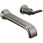 Brizo Allaria wall mount faucet in Brilliance® Black Onyx with Lever - Black handle