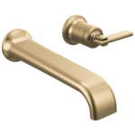Brizo Allaria wall mount faucet in Brilliance® Luxe Gold® with Lever handle
