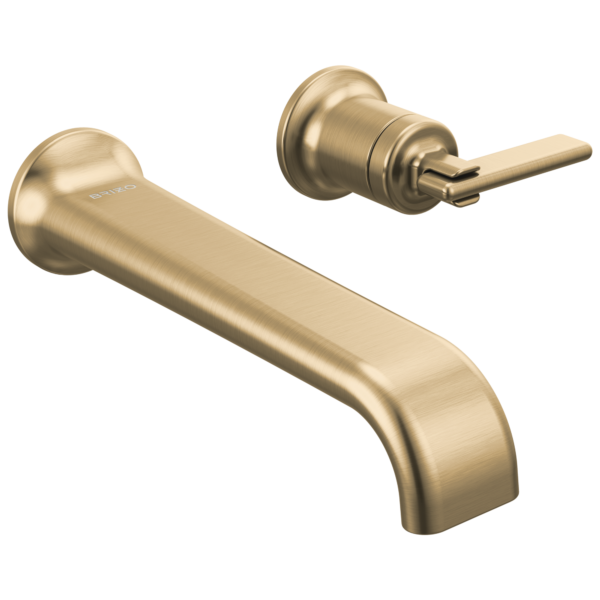Brizo Allaria wall mount faucet in Brilliance® Luxe Gold® with Lever handle