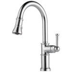 Brizo Artesso 63025LF-PC pull-down kitchen faucet in Polished Chrome