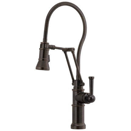 Brizo Artesso Articulating Faucet With Finished Hose in Venetian Bronze®, 63125LF-RB