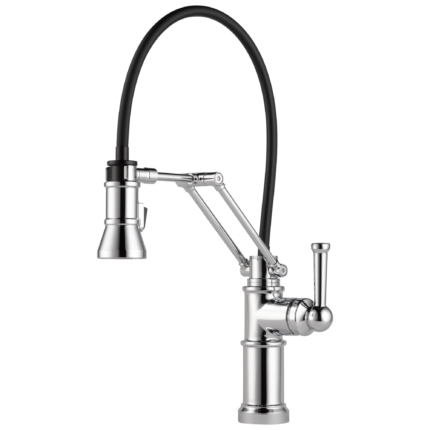 Brizo Artesso Single Handle Articulating Kitchen Faucet in Polished Chrome, 63225LF-PC