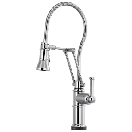 Brizo Artesso SmartTouch® Articulating Kitchen Faucet With Finished Hose in Polished Chrome, 64125LF-PC
