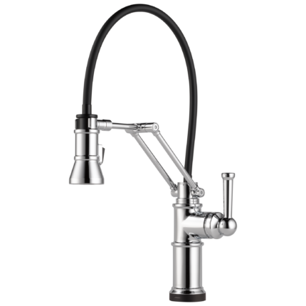Brizo Artesso Single Handle Articulating Kitchen Faucet with SmartTouch® Technology in Polished Chrome, 64225LF-PC