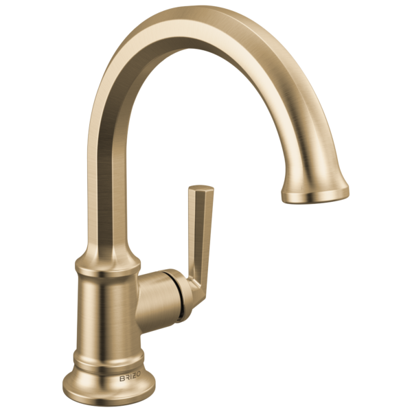 Brizo Beauclere single-handle bathroom faucet in Brilliance® Luxe Gold®