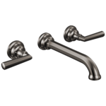 Brizo Beauclere wall mount faucet in Brilliance® Black Onyx with Lever handles, T65865LF-BNXLHP and HL5865-BNX