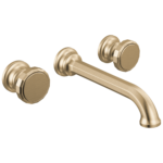 Brizo Beauclere wall mount faucet in Brilliance® Luxe Gold® with Wheel handles, T65865LF-GLLHP and HW5865-GL