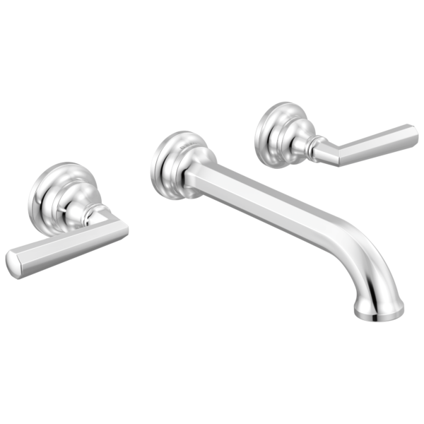 Brizo Beauclere wall mount faucet in Polished Chrome with Lever handles, T65865LF-PCLHP and HL5865-PC