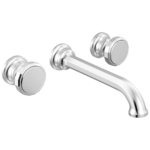 Brizo Beauclere wall mount faucet in Polished Chrome with Wheel handles, T65865LF-PCLHP and HW5865-PC