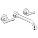 Brizo Beauclere wall mount faucet in Polished Chrome with Cross handles, T65865LF-PCLHP and HX5865-PC