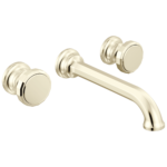 Brizo Beauclere wall mount faucet in Brilliance® Polished Nickel with Wheel handles, T65865LF-PNLHP and HW5865-PN