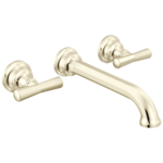 Brizo Beauclere wall mount faucet in Brilliance® Polished Nickel with Cross handles, T65865LF-PNLHP and HX5865-PN