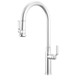 Brizo Faircroft Pull-Down Faucet with Arc Spout in Polished Chrome with Industrial Lever handle, 63048LF-PCLHP--HLK048-PC