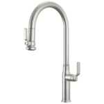 Brizo Faircroft Pull-Down Faucet with Arc Spout in Brilliance® Stainless with Industrial Lever handle, 63048LF-SSLHP--HLK048-SS