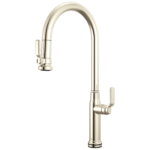 Brizo Faircroft SmartTouch® Pull-Down Faucet with Arc Spout in Brilliance® Polished Nickel with Industrial Lever handle, 64048LF-PNLHP--HLK048-PN