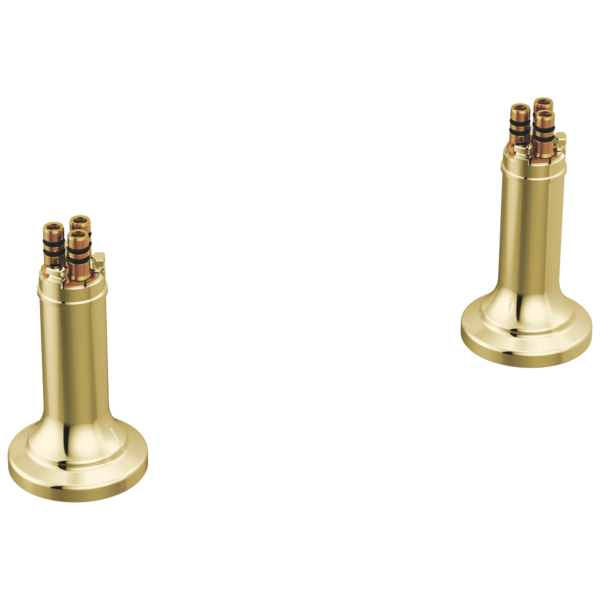 Brizo Faircroft Deck Mount Riser - High in Unlacquered Brass, T70748-ULB, one pair
