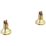 Brizo Faircroft Deck Mount Riser - Low in Unlacquered Brass, T70749-ULB, one pair