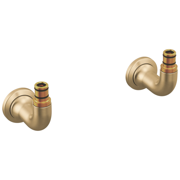 Brizo Faircroft Wall Mount Union - Long in Brilliance® Luxe Gold®, T70848-GL, one pair