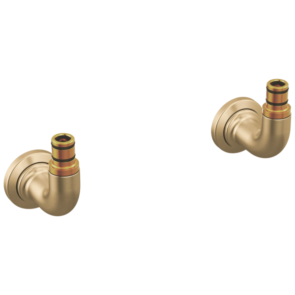 Brizo Faircroft Wall Mount Union - Short in Brilliance® Luxe Gold®, T70849-GL, one pair