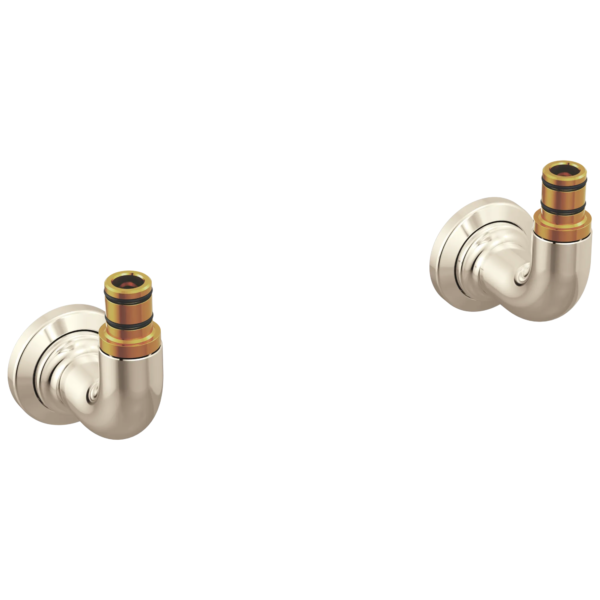 Brizo Faircroft Wall Mount Union - Short in Brilliance® Polished Nickel, T70849-PN, one pair