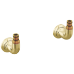Brizo Faircroft Wall Mount Union - Short in Unlacquered Brass, T70849-ULB, one pair