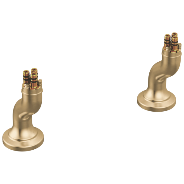 Brizo Faircroft Deck Mount Riser - Angled in Brilliance® Luxe Gold®, T70949-GL, one pair