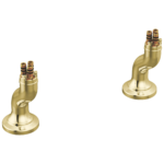Brizo Faircroft Deck Mount Riser - Angled in Unlacquered Brass, T70949-ULB, one pair