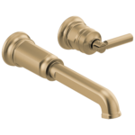 Brizo Invari wall faucet in Brilliance® Luxe Gold® with Lever