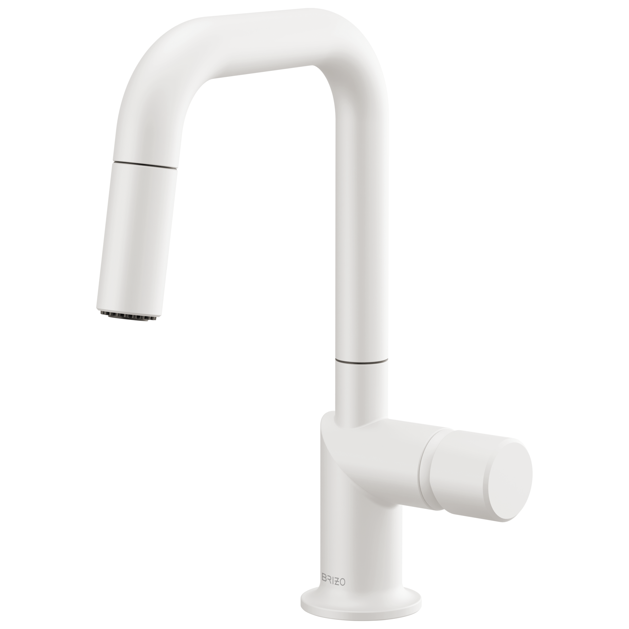 Brizo Jason Wu for Brizo 63965LF-MWLHP--HKK175-MW Metal Knob Brizo Jason Wu for Brizo Pull-Down Prep Kitchen Faucet with Square Spout in Matte White with Metal Knob handle, 63965LF-MWLHP--HKK175-MW
