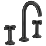 Brizo widespread faucet in Matte Black with High Cross handles