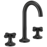 Brizo widespread faucet in Matte Black with Low Cross handles