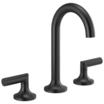 Brizo widespread faucet in Matte Black with Low Lever handles