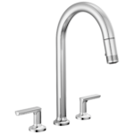 Brizo Kintsu Widespread Pull-Down Faucet with Arc Spout in Lumicoat® Polished Chrome with Pull-Down Lever handle, 62506LF-PCLHP-L--HK006-PC-L