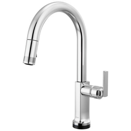 Brizo Kintsu SmartTouch® Pull-Down Faucet with Arc Spout in Lumicoat® Polished Chrome with Lever handle, 64006LF-PCLHP-L--HLK006-PC-L