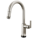 Brizo Kintsu SmartTouch® Pull-Down Faucet with Arc Spout in Lumicoat® Stainless with Lever handle, 64006LF-SSLHP-L--HLK006-SS-L