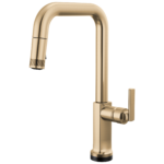 Brizo Kintsu SmartTouch® Pull-Down Faucet with Square Spout in Lumicoat® Luxe Gold® with Lever handle, 64007LF-GLLHP-L--HLK006-GL-L