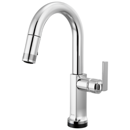 Brizo Kintsu SmartTouch® Pull-Down Prep Faucet with Arc Spout in Lumicoat® Polished Chrome with Lever handle, 64906LF-PCLHP-L--HLK006-PC-L