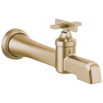 Brizo Levoir wall mount bathroom faucet in Brilliance® Luxe Gold®