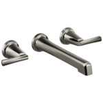 Brizo Levoir wall faucet in Brilliance® Black Onyx with Lever handles