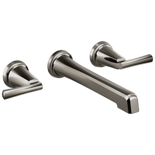 Brizo Levoir wall faucet in Brilliance® Black Onyx with Lever handles