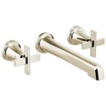 Brizo Levoir wall faucet in Brilliance® Polished Nickel with Cross handles