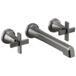 Brizo Levoir wall faucet in Brilliance® Luxe Steel® with Cross handles