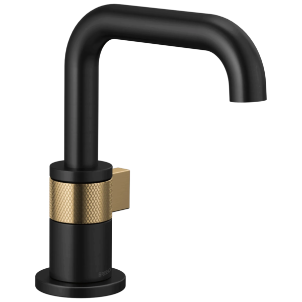 Brizo Litze bathroom faucet in Matte Black / Brilliance® Luxe Gold®