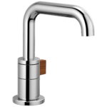Brizo Litze bathroom faucet in Polished Chrome / Wood