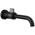 Brizo Litze wall mount faucet in Matte Black / Brilliance® Luxe Steel®